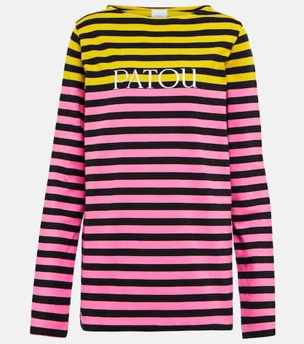 Logo striped cotton long-sleeved top - Patou - Modalova