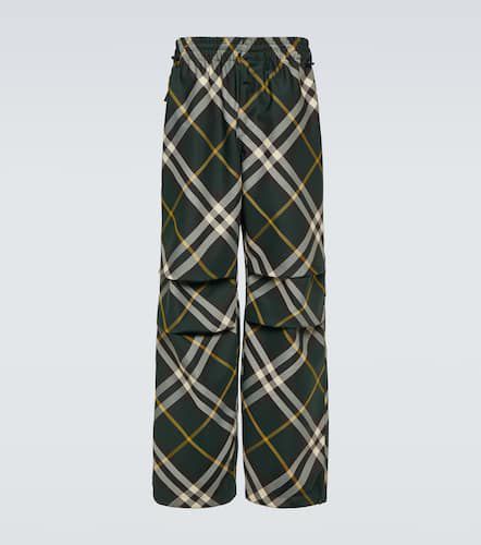 Weite Hose Check aus Twill - Burberry - Modalova