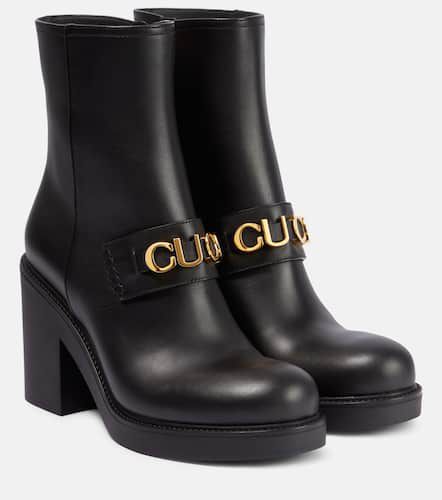 Gucci Logo leather ankle boots - Gucci - Modalova