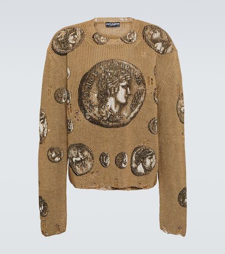 Jersey de lino con estampado Monete - Dolce&Gabbana - Modalova