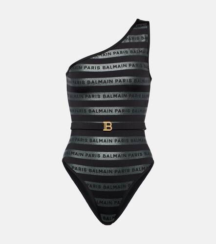 Balmain Logo one-shoulder swimsuit - Balmain - Modalova