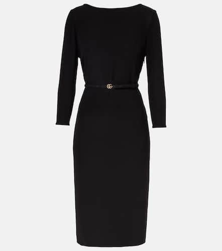 Double G belted cady midi dress - Gucci - Modalova