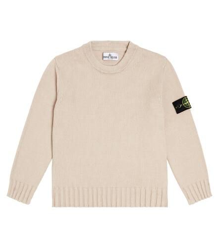 Logo cotton-blend sweater - Stone Island Junior - Modalova