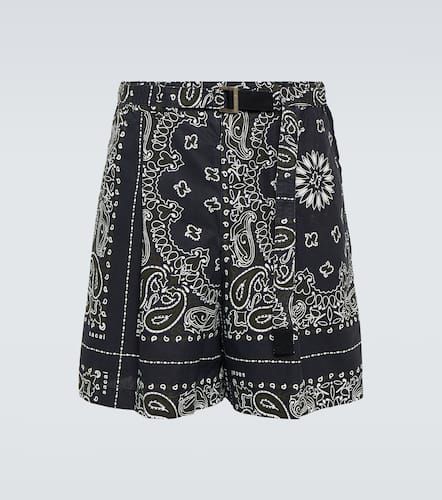 Sacai Bandana cotton poplin shorts - Sacai - Modalova