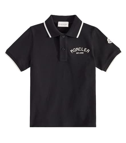 Logo cotton piquet polo shirt - Moncler Enfant - Modalova