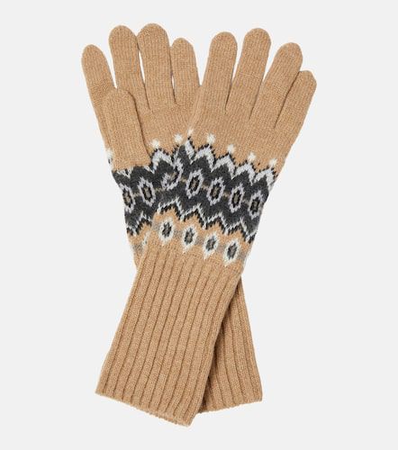 Intarsia cashmere-blend gloves - Khaite - Modalova