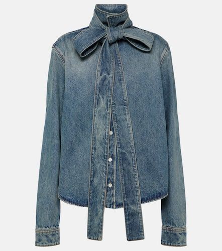 Loewe Bow-detail denim shirt - Loewe - Modalova