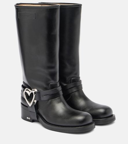 Double Heart leather biker boots - Mach & Mach - Modalova
