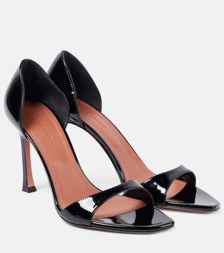 Agnese 95 patent leather sandals - Amina Muaddi - Modalova