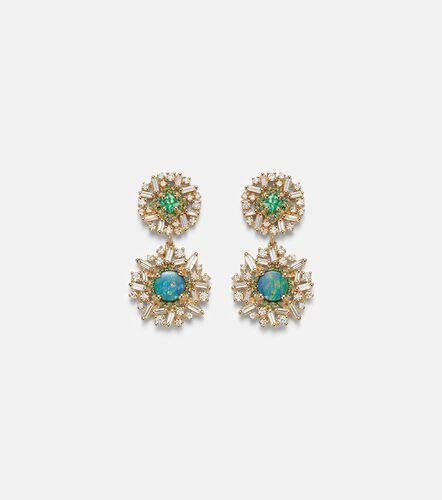 Pendientes de oro de 18 ct con piedras - Suzanne Kalan - Modalova