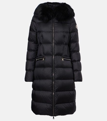 Boedic shearling-trimmed down coat - Moncler - Modalova