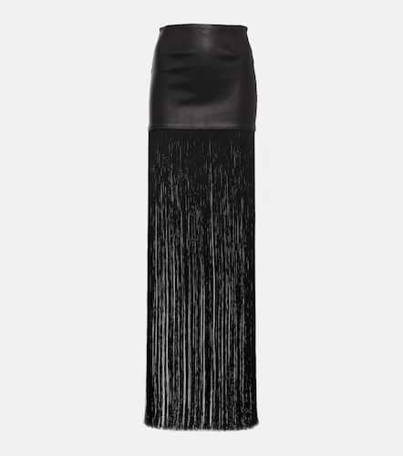 Shanghai fringed leather maxi skirt - Stouls - Modalova