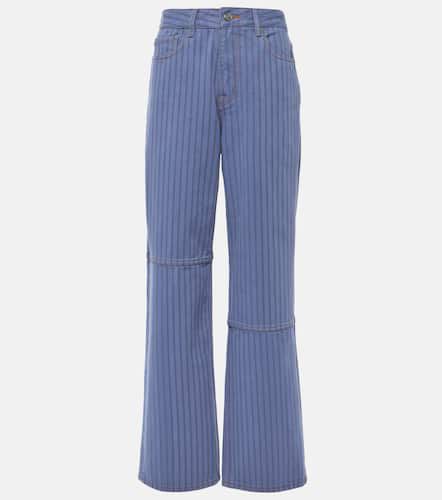 Izey striped high-rise straight jeans - Ganni - Modalova
