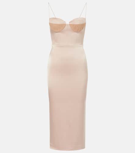 Sweetheart satin crÃªpe midi dress - Alex Perry - Modalova