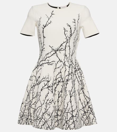 Vestido corto de jacquard floral - Alexander McQueen - Modalova