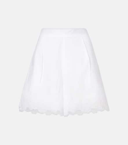 Embroidered cotton shorts - Juliet Dunn - Modalova