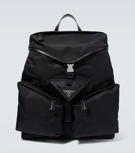 Leather-trimmed Re-Nylon backpack - Prada - Modalova