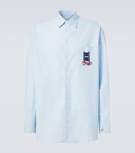 Window embroidered linen and cotton shirt - JW Anderson - Modalova