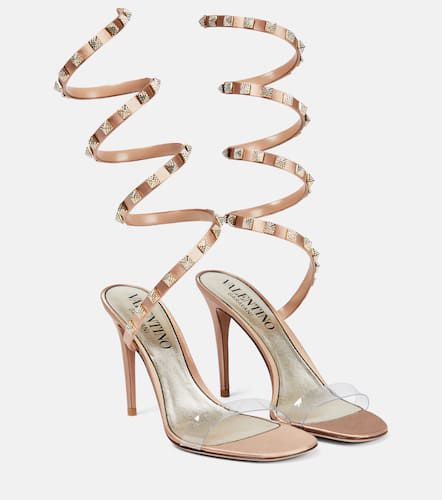 Sandalen Rockstud mit Leder - Valentino Garavani - Modalova