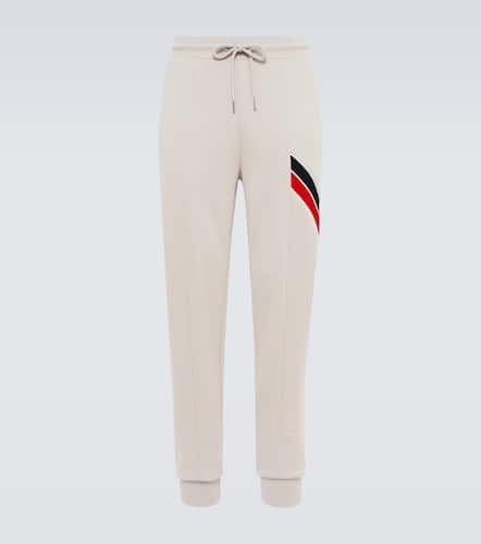 Striped cotton-blend sweatpants - Moncler - Modalova