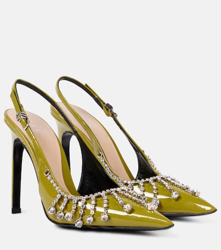 Pumps slingback GG in vernice con cristalli - Gucci - Modalova