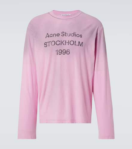 Camiseta de algodón y cáñamo con efecto desgastado - Acne Studios - Modalova