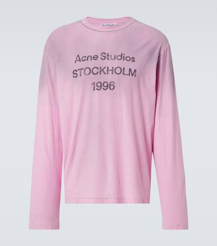 Camiseta de algodón y lino con efecto desgastado - Acne Studios - Modalova