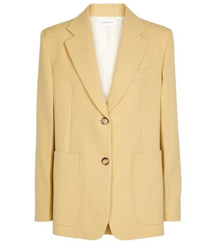 Blazer de lana de botonadura simple - Victoria Beckham - Modalova