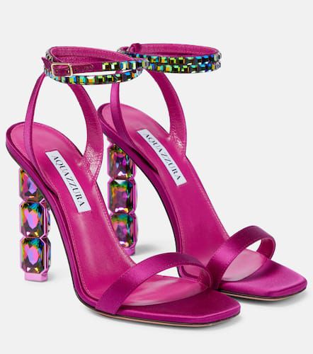 Aura embellished satin sandals - Aquazzura - Modalova