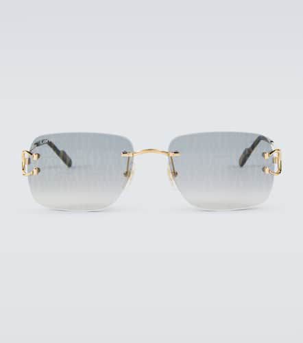 Monogram rectangular sunglasses - Cartier Eyewear Collection - Modalova