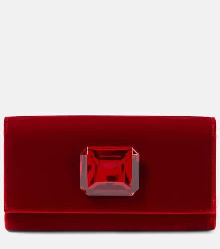 Jaipur Mini embellished velvet clutch - Gianvito Rossi - Modalova