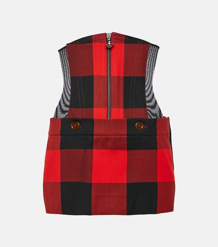 Foam checked virgin wool miniskirt - Vivienne Westwood - Modalova