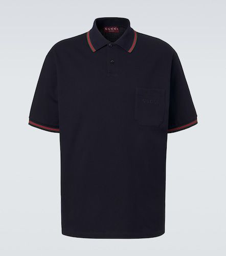 Polo Web Stripe in piqué di misto cotone - Gucci - Modalova
