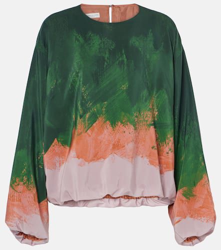 Ombré silk-blend top - Dries Van Noten - Modalova