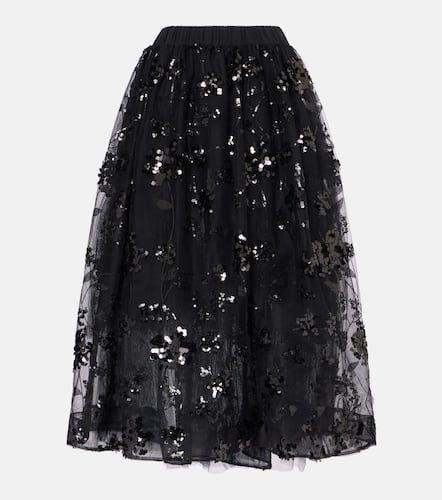 Gonna midi in tulle con paillettes - Simone Rocha - Modalova