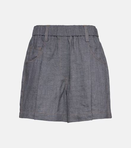 Brunello Cucinelli Shorts de lino - Brunello Cucinelli - Modalova