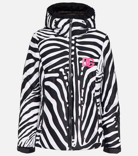 Zebra-print ski jacket - Dolce&Gabbana - Modalova