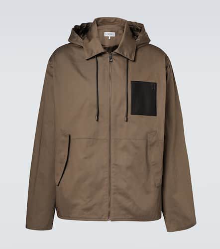 Leather-trimmed cotton blouson - Loewe - Modalova