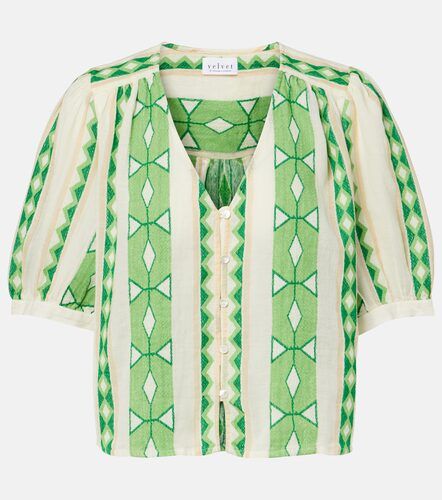 Blusa Marissa de jacquard de algodón - Velvet - Modalova