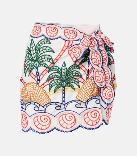 Gonna a portafoglio in cotone sangallo - Farm Rio - Modalova