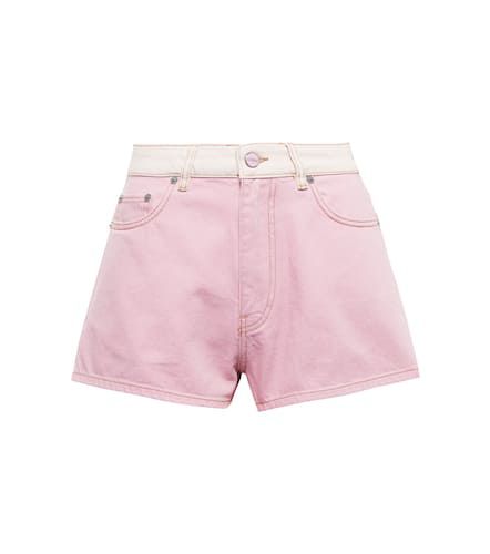 Ganni Shorts di jeans a vita alta - Ganni - Modalova