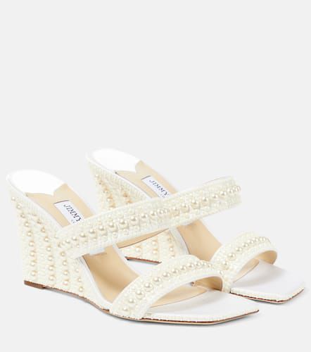 Bridal Sacoria 85 embellished wedge mules - Jimmy Choo - Modalova