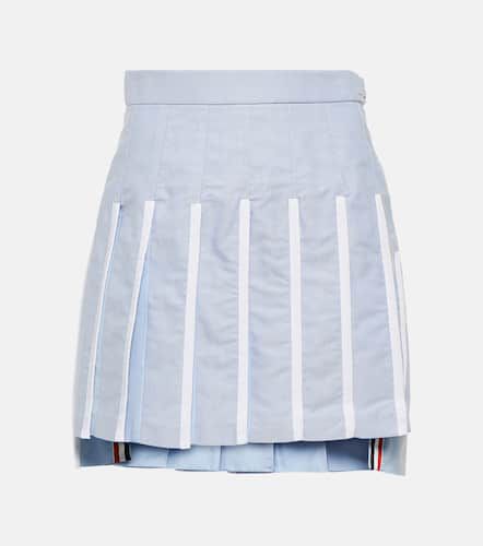 Pleated cotton miniskirt - Thom Browne - Modalova