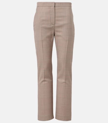 Kickback checked wool flared pants - Alexander McQueen - Modalova