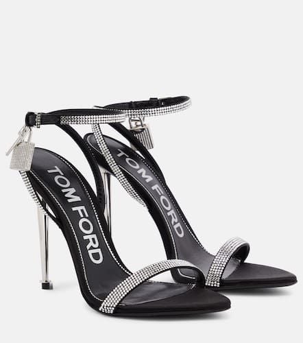 Padlock embellished satin sandals - Tom Ford - Modalova