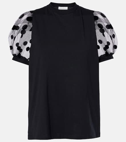 T-shirt in tulle e jersey a pois - Nina Ricci - Modalova