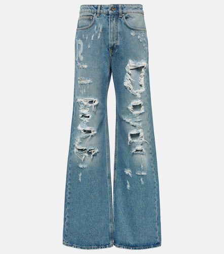 Distressed high-rise wide-leg jeans - Rabanne - Modalova