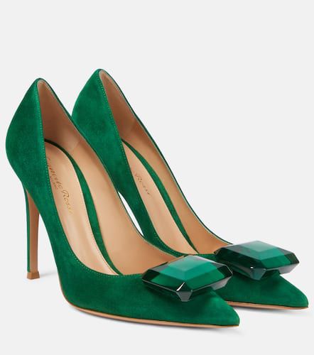 Jaipur 105 embellished suede pumps - Gianvito Rossi - Modalova