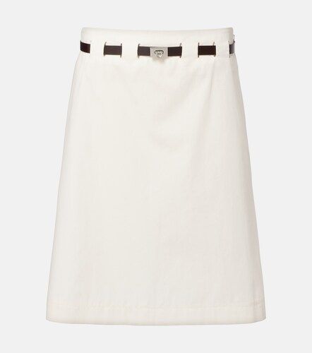Belted cotton and silk miniskirt - Ferragamo - Modalova