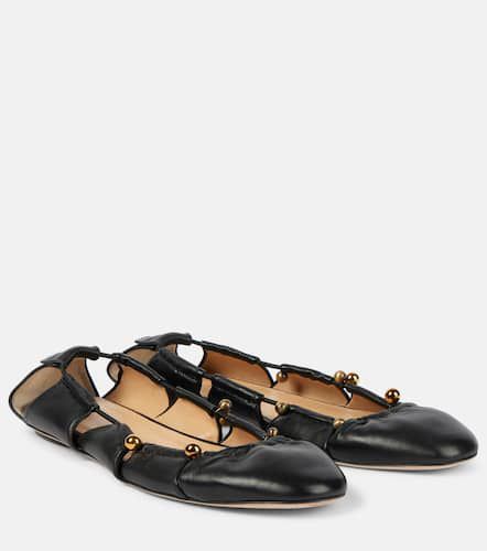 ChloÃ© Luna embellished cutout leather ballet flat - Chloe - Modalova